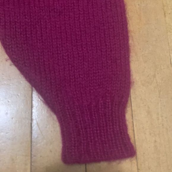 Vintage Perry Ellis Knit Blazer Cardigan Magenta Single Breasted Small - Picture 7 of 9